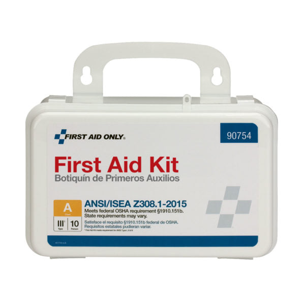 10 Person ANSI A Plastic First Aid Kit, ANSI 2021 Compliant
