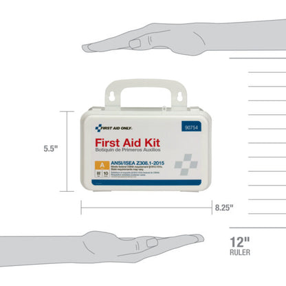 10 Person ANSI A Plastic First Aid Kit, ANSI 2021 Compliant