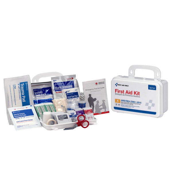 10 Person ANSI A Plastic First Aid Kit, ANSI 2021 Compliant