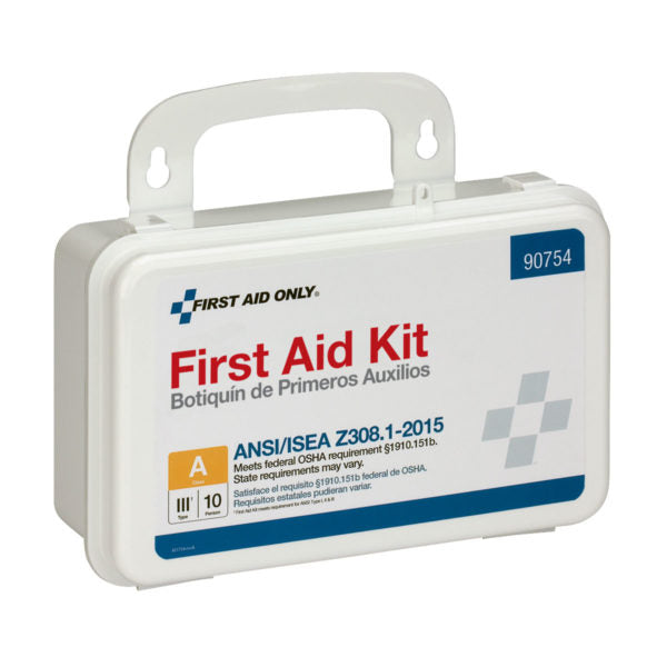 10 Person ANSI A Plastic First Aid Kit, ANSI 2021 Compliant