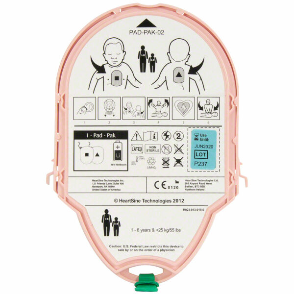 HeartSine AED Pad-Pak Pediatric Cartridge