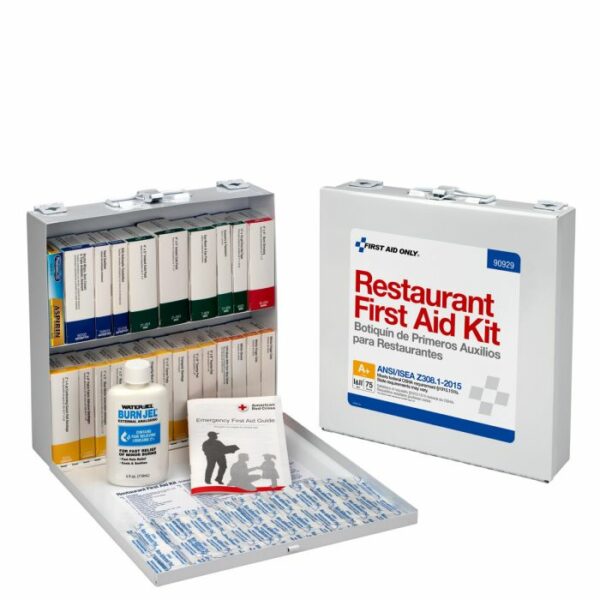 75 Person Restaurant First Aid Kit, Metal Case